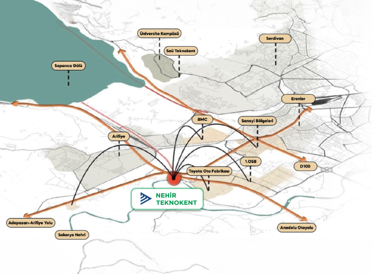 Nehir Teknokent Ulaşım ve Lokasyon Haritası